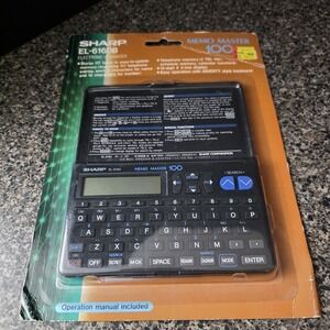 Sharp EL-6160B Memo Master 100 Electronic Organizer QWERTY w/ Manual Vintage NOS